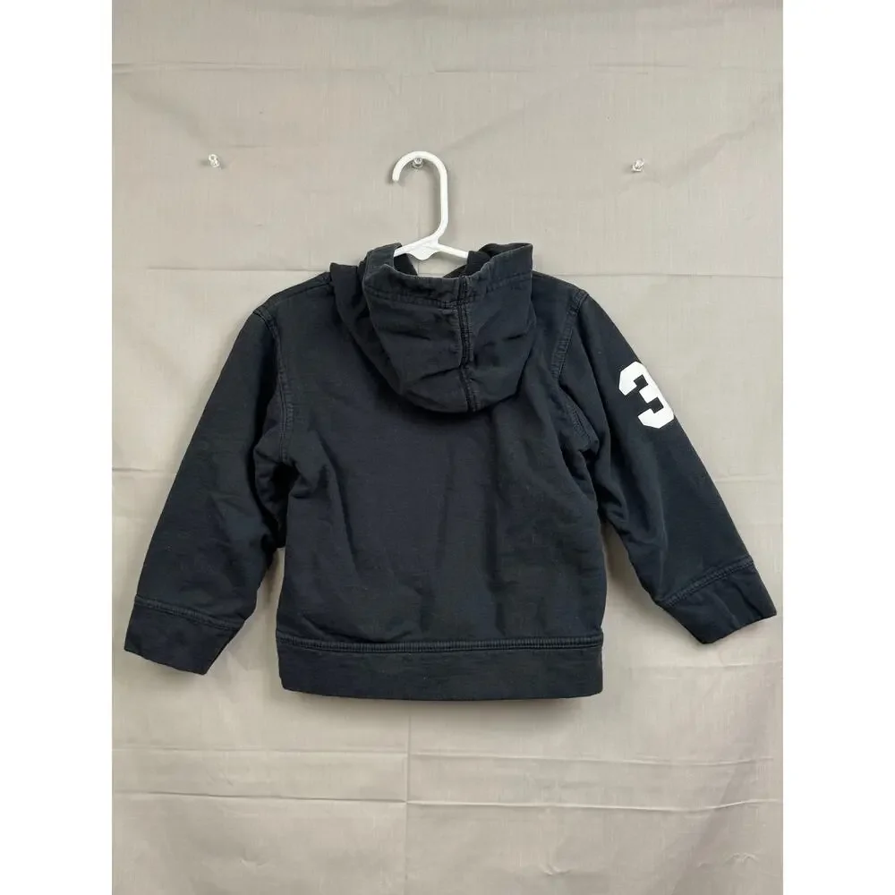 Vintage/Y2K U.S. Polo Assn. Toddler Boy Black Pullover Crest Hoodie, Size 3T